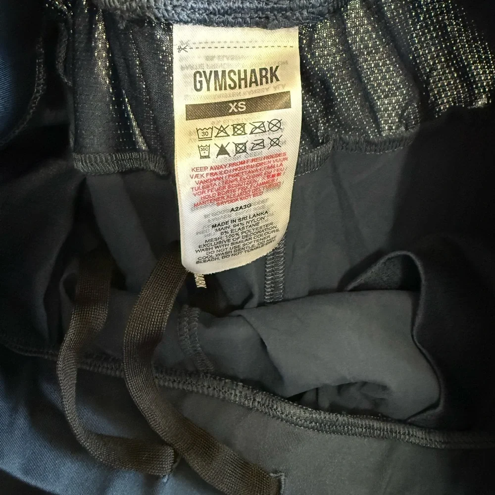Gymshark Navy Blue shorts XS zip pocket drawstring NEW‎
